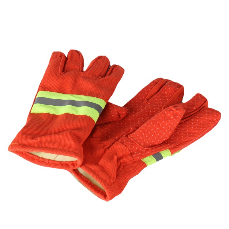 97式手套阻燃防火隔热手套加厚防水透气微型消防站配置 红色