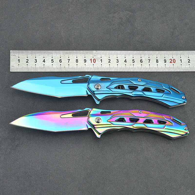 厂家户外折刀不锈钢折叠小刀不锈钢户外刀具野营求生刀便携水果刀