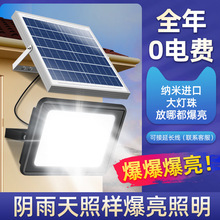 2024新款太阳能庭院户外灯投光家用农村新型照明路灯室外防水射灯