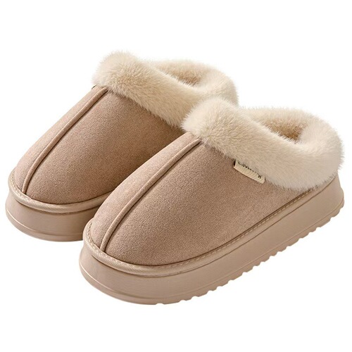 Cotton slippers, women's winter indoor home, thick sole, non-slip, outer wear bag, warm and velvet cotton slippers, men.