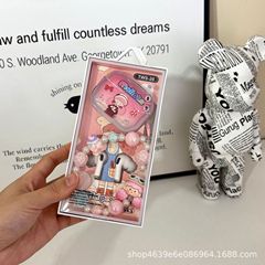 アニメかわいい無線bluetoothイヤホン高颜値立体効果音騒音低減運動ランニングレジャーイヤホン掛け飾り