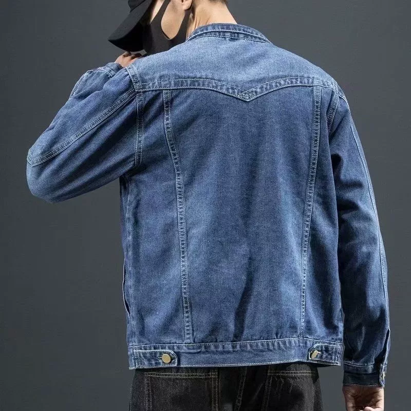 Demi-season denim warm universal jacket for elementary school students, plus size