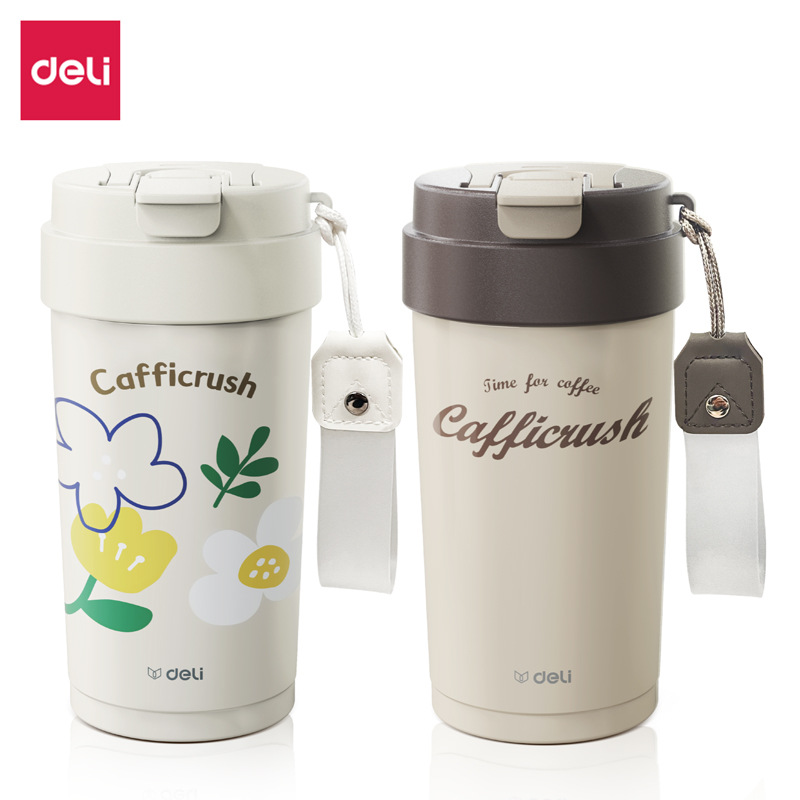 Deli LL618 taza de café de doble capa de vacío taza de vacío 316 revestimiento de acero inoxidable de gran capacidad 500ml taza de agua image 7