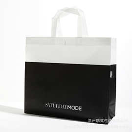 国产时尚品牌女鞋无纺布覆膜彩印的购物礼品包装手提袋 通版现货