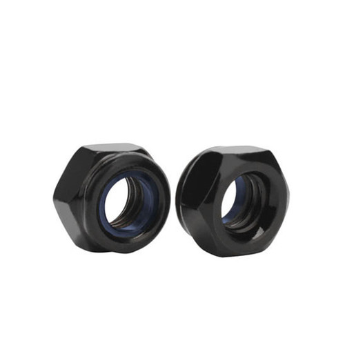 M2M2.5M3M4M5M6M8M10M12 iron galvanized black nylon lock nut black zinc hexagonal lock nut