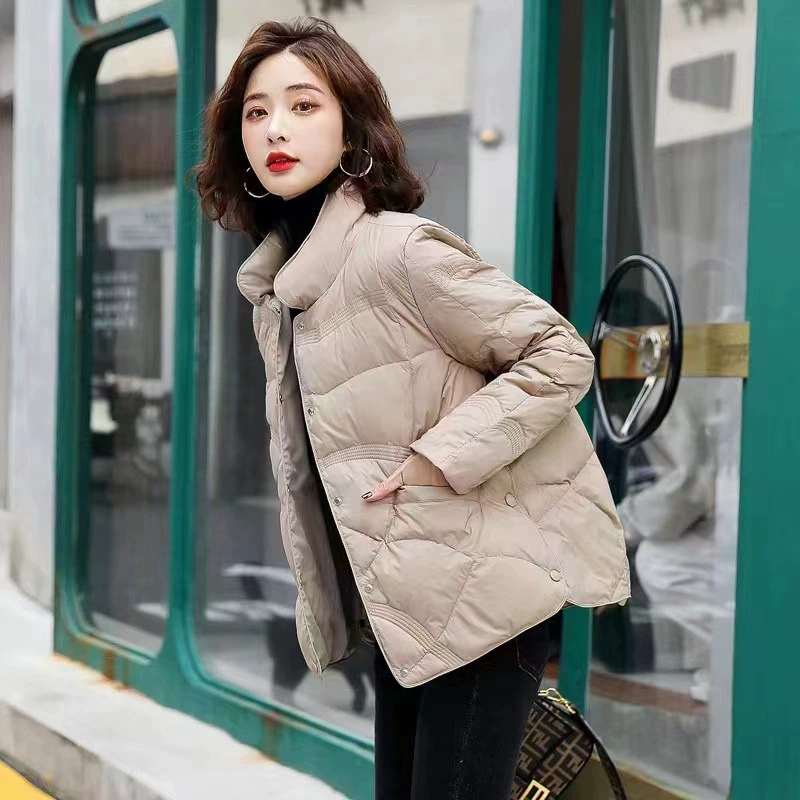 Легкий женский пуховик, высококачественная зимняя женская одежда, новая женская одежда с коротким утиным пухом в корейском стиле, фабрика пуховиков Pinghu
