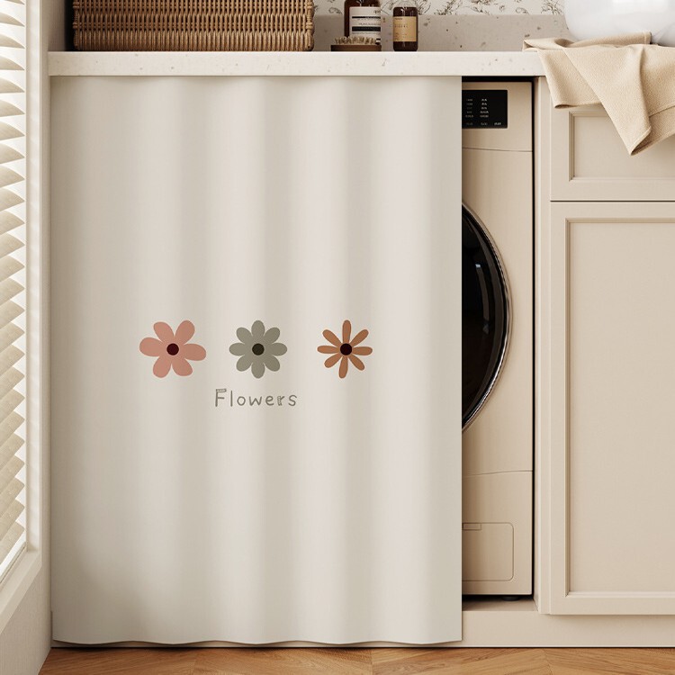 Washing Machine Sunshade Cover, Balcony Dustproof Sunshade Curtain, Washbasin Waterproof Cover Cloth, Cabinet Blocking Curtain, Sunshade Curtain