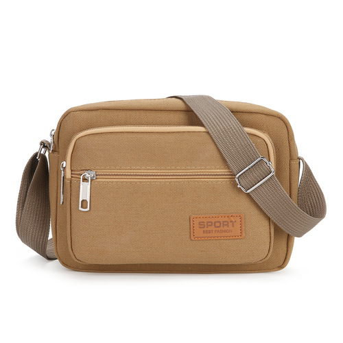 2024 New Men's Bag Canvas Crossbody Bag Men's Shoulder Bag Night Market Stall Bag Large Capacity Crossbody Bag