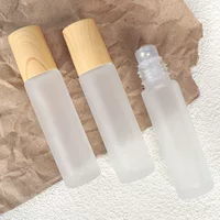 5ml10ml крышка деревянного зерна ролик мяч бутылка шарик бутылка матовое стекло Духи Эфирное масло каламин суб-бутылка путешествия