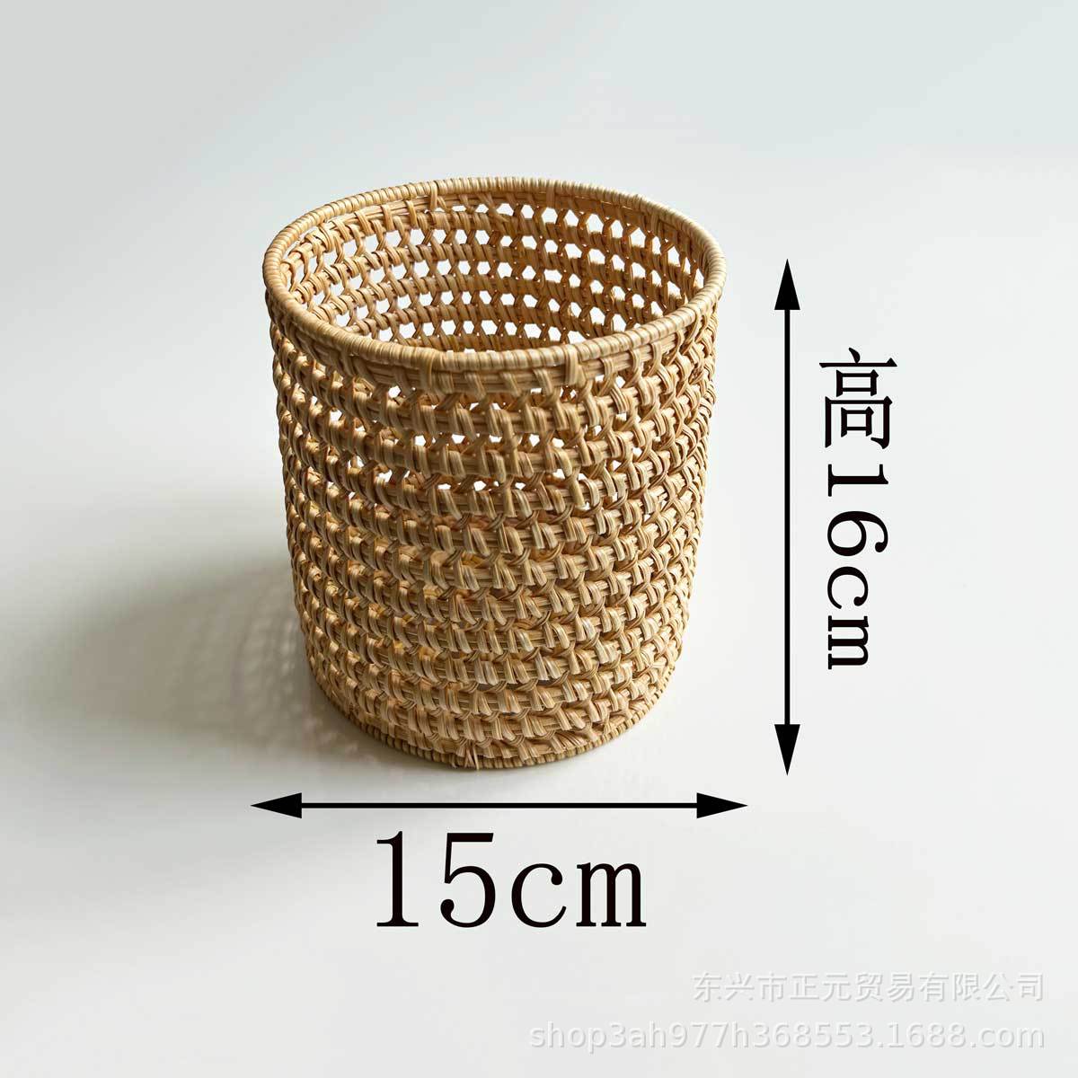 Vietnam al por mayor otoño ratán tejido cestas de almacenamiento de té cestas fugas de fruta cestas huecas casa tejidas pequeñas bandejas