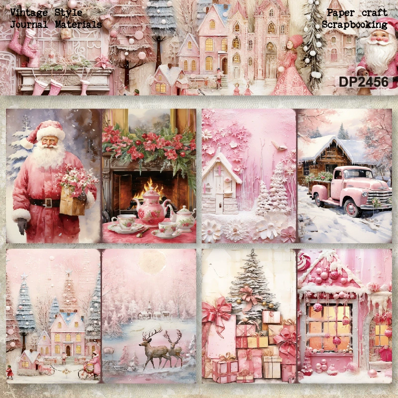 A5 single-sided pattern paper DIY photo album scrapbook handbook material paper card making background paper DP2456