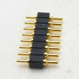 8pin连接器 pogo pin 镀金弹簧针 大电流接触针双排座子