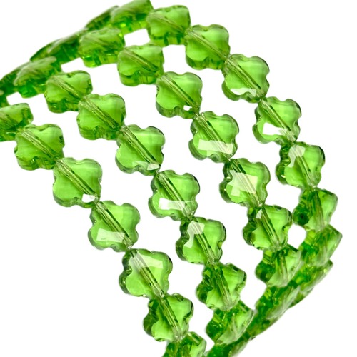 Wholesale 8mm-12mm crystal four-leaf clover beads loose beads clover glass beads diy jewelry bracelet accessories