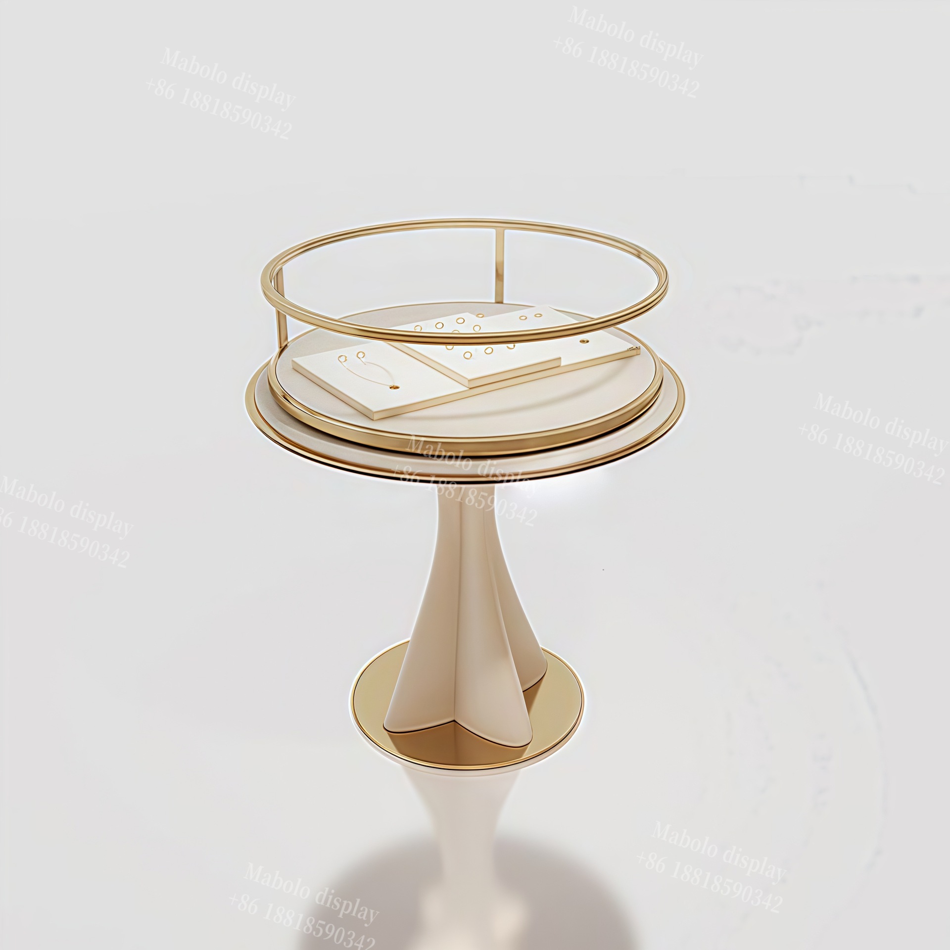 2025工厂定制新款轻奢不锈钢珠宝黄金首饰展柜玉器手表展示柜货柜