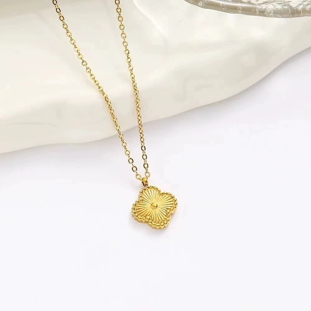 Ювелирный набор DishiMan четыре листа клевер из нержавеющей стали 18K позолота, элегантный минимализм