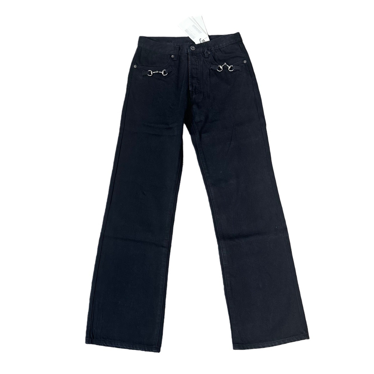 Gucci Horsebit Wide-Leg Jeans Dark Grey