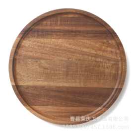 跨境相思木托盘咖啡奶酪盘圆形餐盘点心瓜子水果蛋糕家用杯托木盘