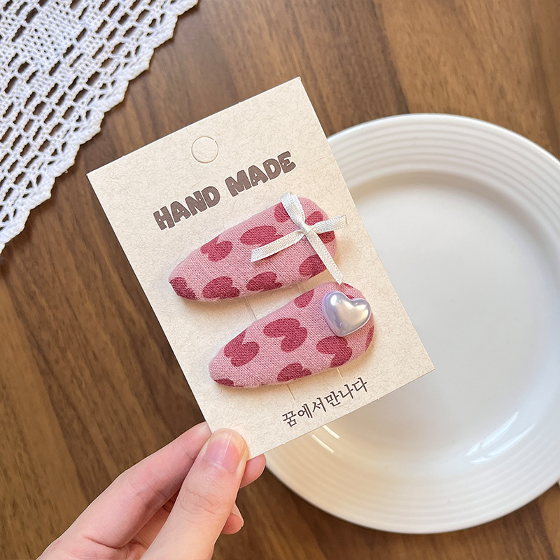 Niños nuevos clips para el cabello de gatos niñas lindos tocadillos rojos en línea frente rotura clips para el cabello de bebé joyería para el cabello de pestaña