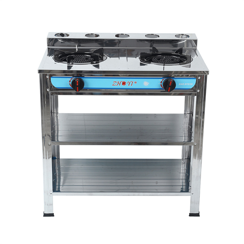 Comercio exterior exportación de gas transfronterizo horno de hierro de aluminio quemador panel de acero inoxidable de pie de gas de mesa cocina de gas licuado