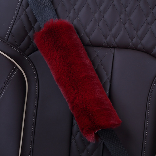 Car Safety Belt Shoulder Cover imitation Ferret Fur Anti-Scratch Backpack Shoulder Cover Children's Schoolbag Back Support Decorative Cover