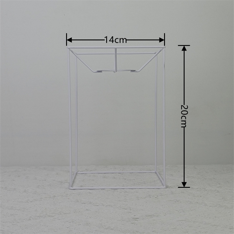 Araña de una pieza Pantalla de hierro marco E27 lámpara boca DIY hecho a mano recto marco cuadrado accesorios de hardware