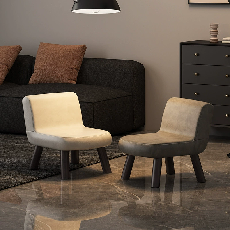 Бытовой маленький стул с бесплатной доставкой, кожаный диван-табурет со спинкой, скамейка для взрослых, простой низкий табурет, табурет для смены обуви у входа, в гостиной.