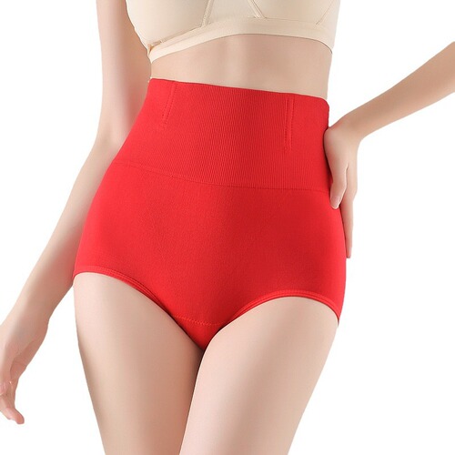 High-waisted seamless underwear for women, graphene antibacterial crotch, comfortable, seamless, butt-lifting, tummy-controlling briefs, manufacturer wholesale