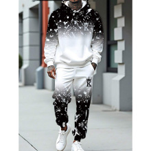 H 37595 3D gradient men's tracksuit 3D ������ʿ�˶���װ