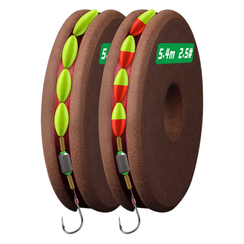 Seven Star Floating Fluorescent Colorful Line Set Izu Fish Hook Single Hook Fish Floating Fish Line Tie Full Set of Finished Products