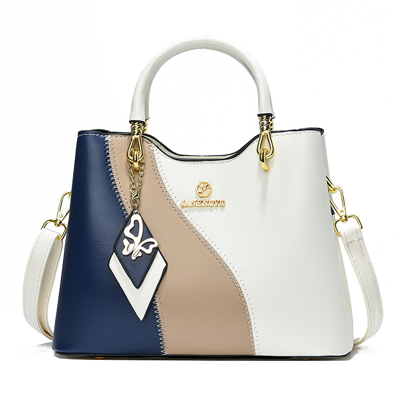 [Bolso de mujer transfronterizo] bolso de mujer a juego de color 2023 nuevo bolso versátil color de contraste de gran capacidad bolso de hombro de moda