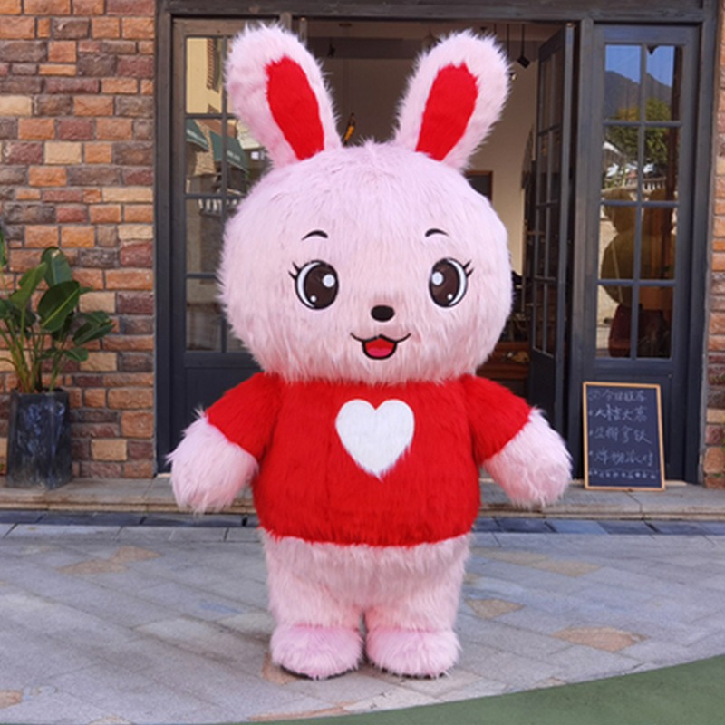 Fuchsia plush rabbit