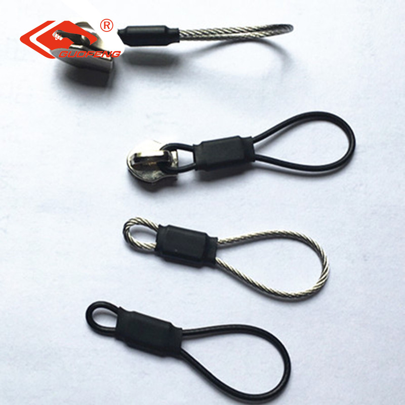 Procesamiento personalizado en forma de U cuerda deslizante cabeza de cremallera PVC TPU ropa bolsa calzado ropa textil deslizante cuerda personalizada