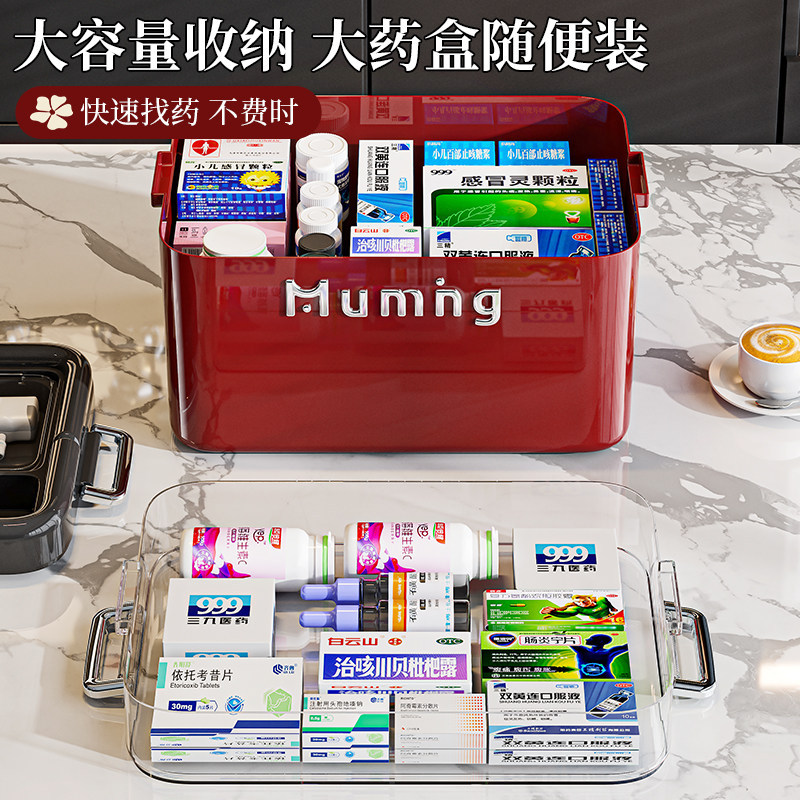 Estrictamente seleccionado transfronterizo caja de medicina multicapa de gran capacidad caja de almacenamiento portátil de alta calidad caja de primeros auxilios portátil de medicamentos caseros de alto valor facial