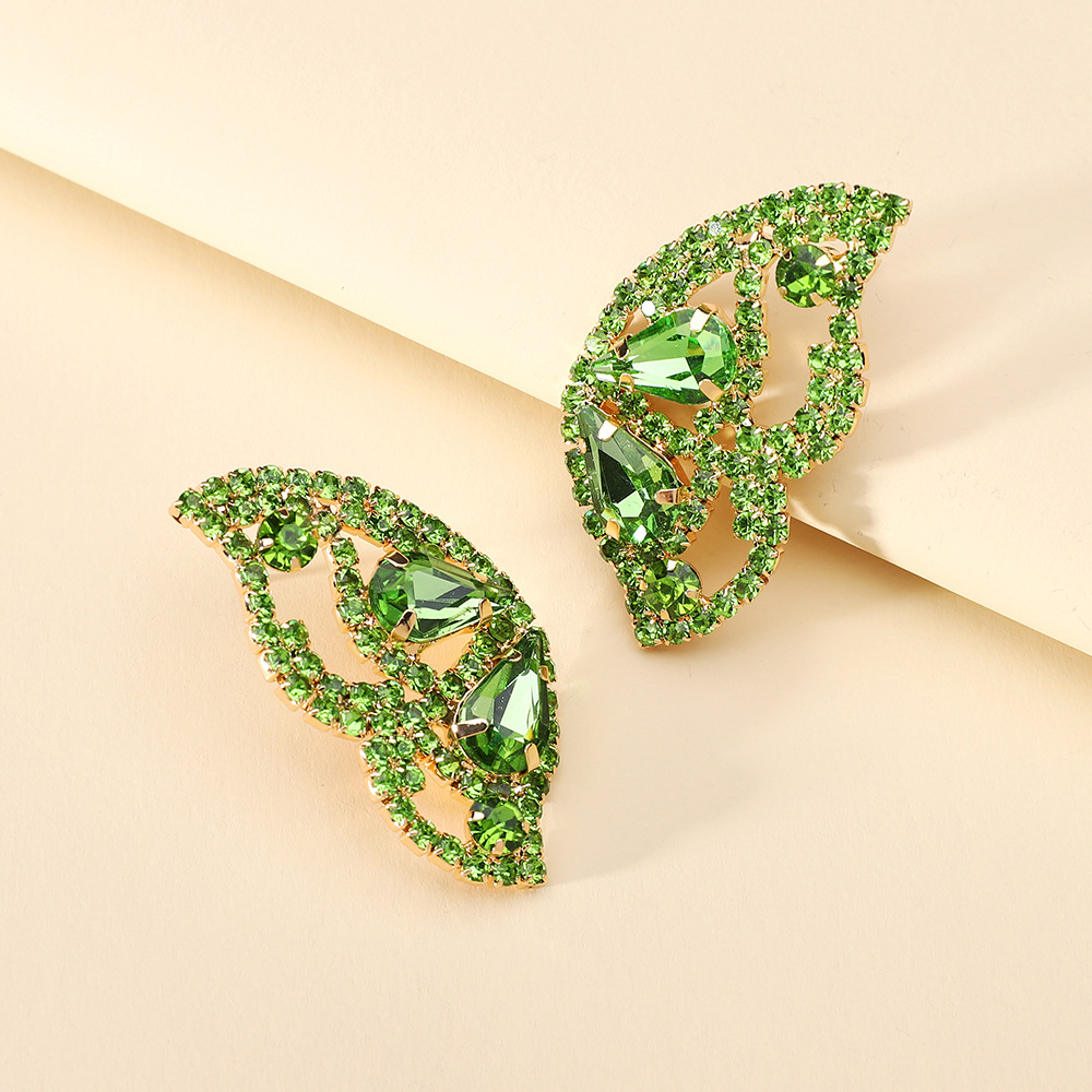 1 Pair Quantity 1 Pair Simple Style Butterfly Glass Women's Ear Studs