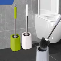Щетка для чистки унитаза, бытовая щетка для унитаза в ванной комнате без тупиков с основанием, набор с длинной ручкой для ванной комнаты, круглая головка, бесплатная доставка