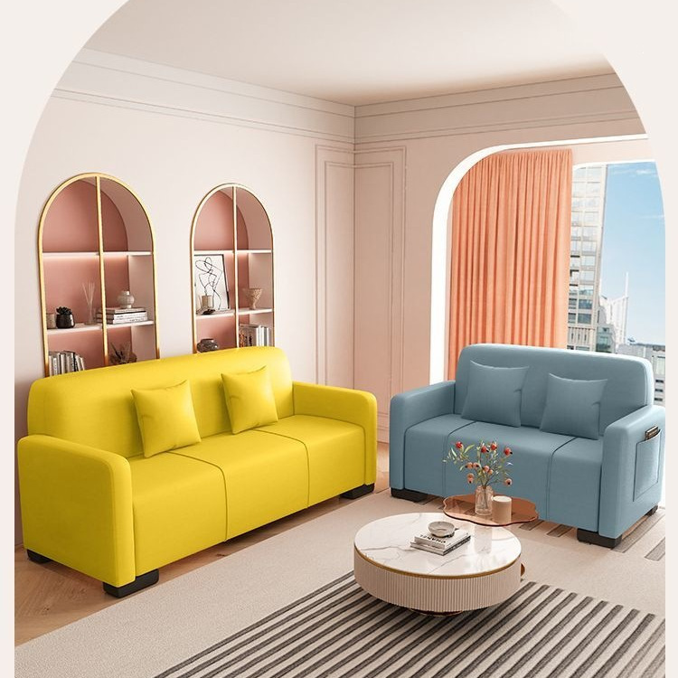Small apartment sofa, single or double, multi-person fabric sofa for home living room or rental apartment, with storage, tech fabric, lazy sofa Small apartment sofa, single or double, multi-person fabric sofa for home living room or rental apartment, with storage, tech fabric, lazy sofa