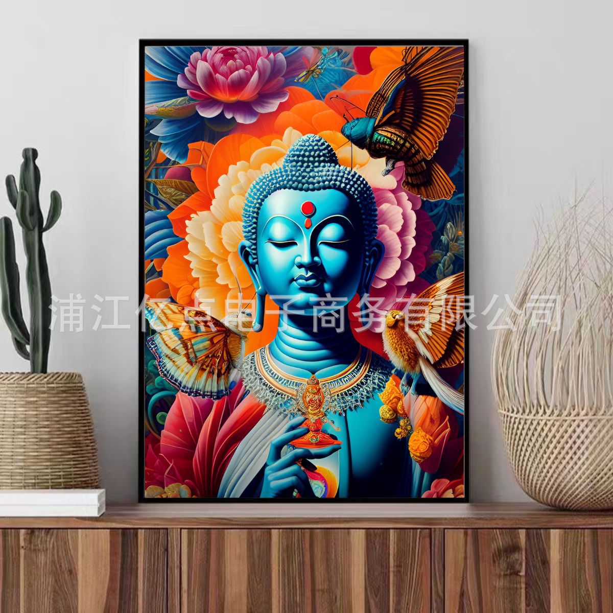 Nueva pintura de diamante 5D transfronteriza con marco DIY hecho a mano pegajoso diamante pintura sala de estar pintura decorativa punto diamante pintura fábrica al por mayor