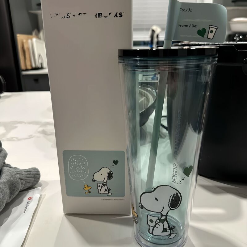 クロスボーダースターダッドスヌーピー共同ブランドストローカップ高価値大容量漫画ウォーターカッププラスチックカップスポット卸売|undefined