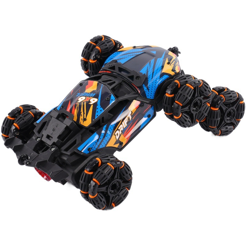 Brazo oscilante de seis ruedas para niños deriva de alta velocidad vehículo todoterreno de seis unidades deformación especial escalada en aerosol Cubo de juguete de coche de control remoto