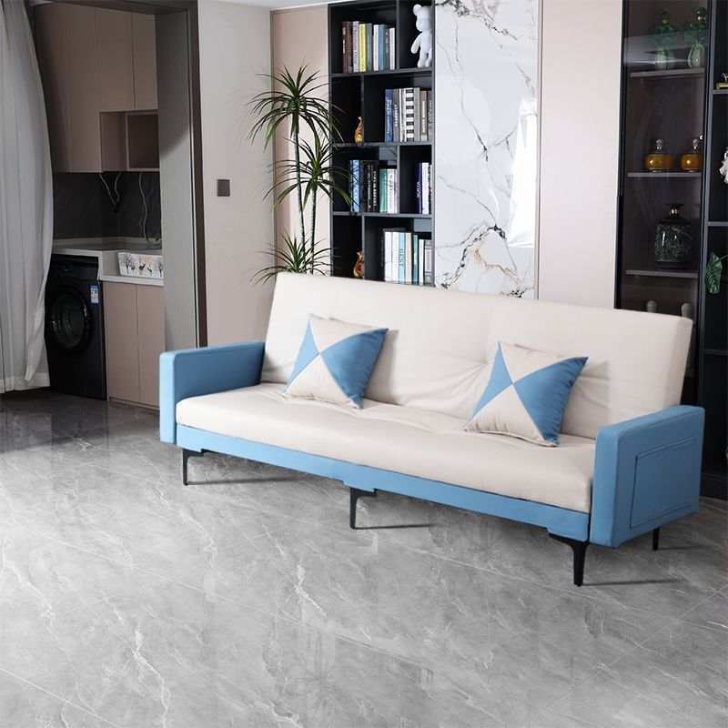 Lake blue and off-white [three-proof cat scratch leather] titanium steel legs)