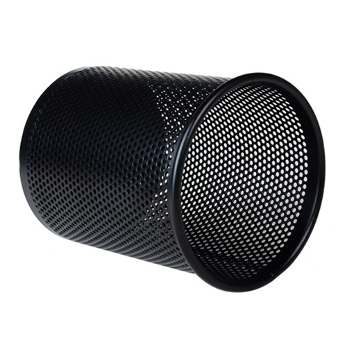 Chenguang ABT98403 Metal Fashion Grid Round Pen Holder Simple Desktop Storage Box Office Stationery Wholesale
