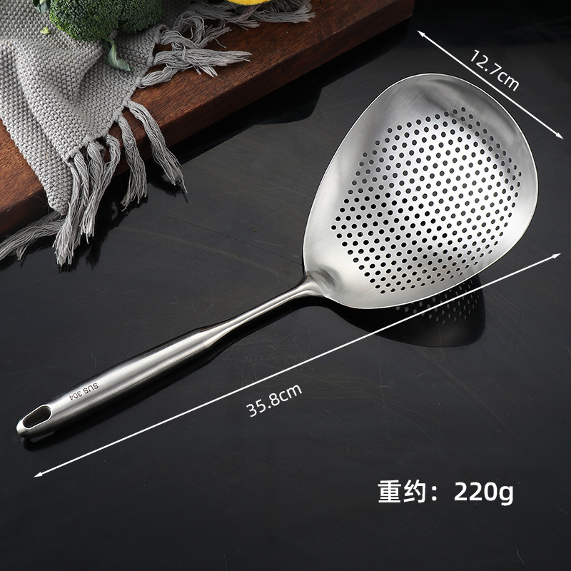 厳選されたメーカー卸売 304 大型ザル麺餃子鍋揚げキッチン肥厚ステンレス鋼フィルタースプーン|undefined