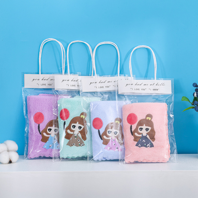 Coral Velvet Small Towel Super Soft Absorbent Patch Towel Microfiber Face Wash Towel Gift Beauty Towel