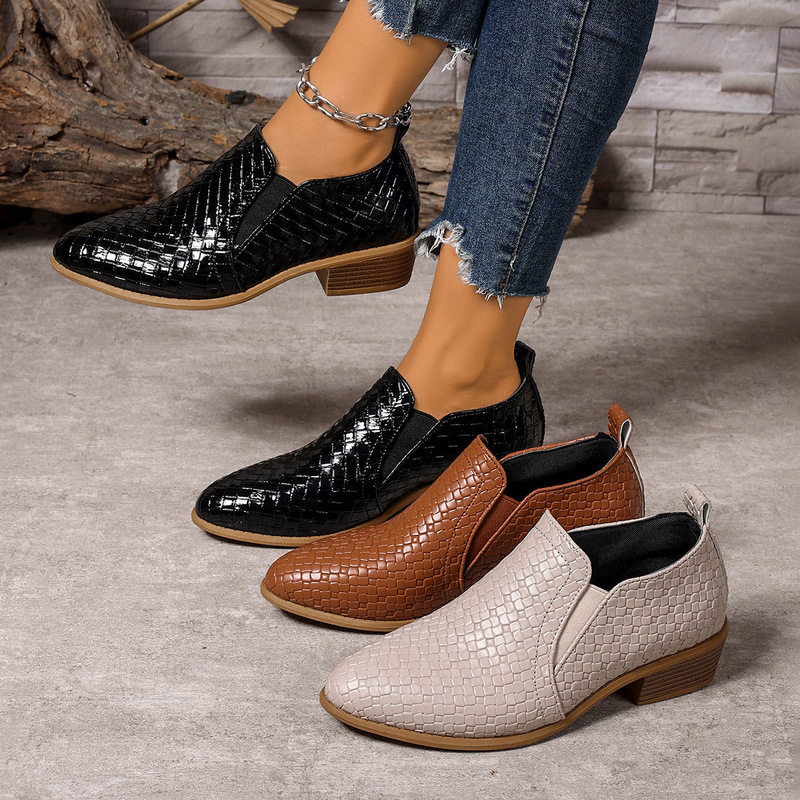 Cross-Border Women's Shoes, Spring and Autumn Women's British Style Glossy Leather Shoes, Women's Business Formal Casual Shoes, Toe-Toe Small Leather Shoes Cross-Border Women's Shoes, Spring and Autumn Women's British Style Glossy Leather Shoes, Women's Business Formal Casual Shoes, Toe-Toe Small Leather Shoes