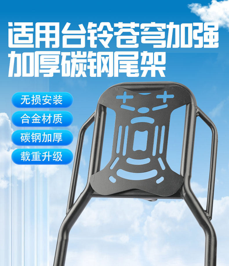 Suitable for Tailg Super Power S Cangqiong Thickened Electric Vehicle Bumper, Anti-Fall Bar, Rear Rack, Tail Rack, Delivery Rack