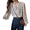 Shiffon summer thin shirt, top, internet celebrity, Korean style, floral print, western style, sun protection