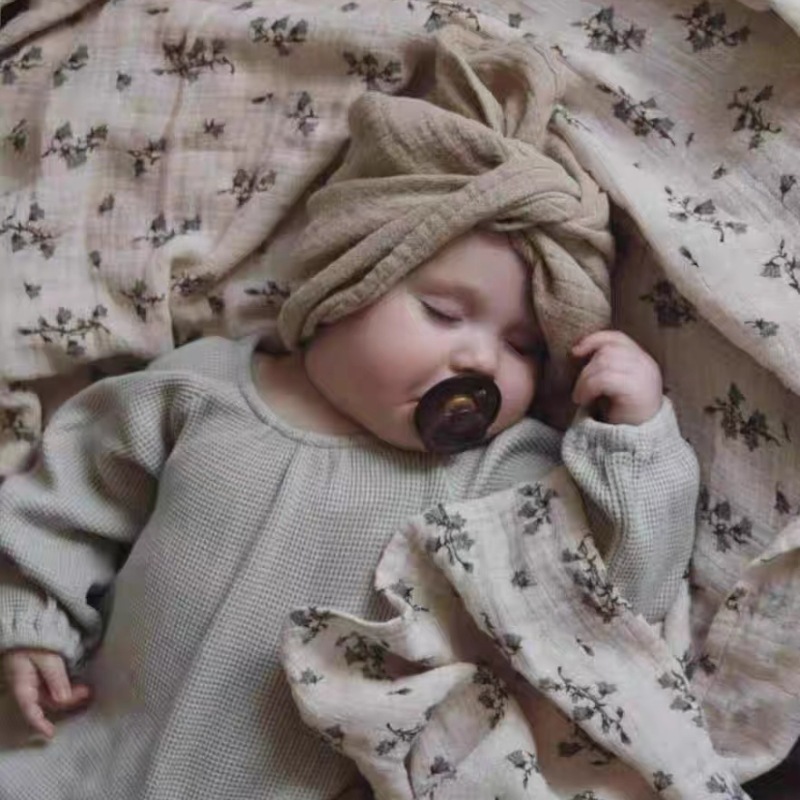 블루 링 플라워 고운 모래 대형 사각형