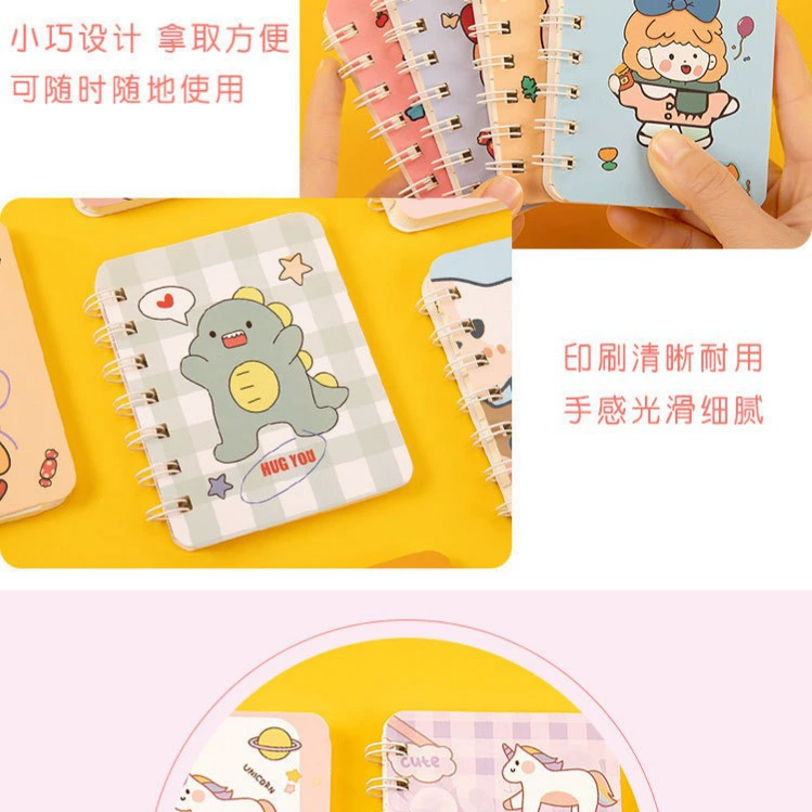Pocket Notebook, Cute Handheld Mini Book, 10.5×7 cm, Assorted Cute Covers