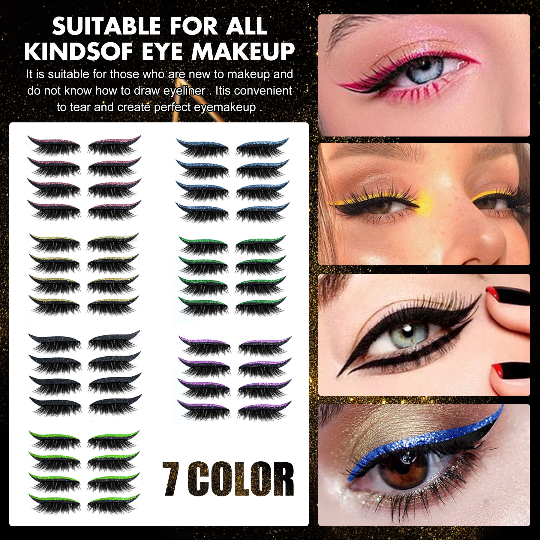 Reusable Eyeliner And Eyelash Stickers