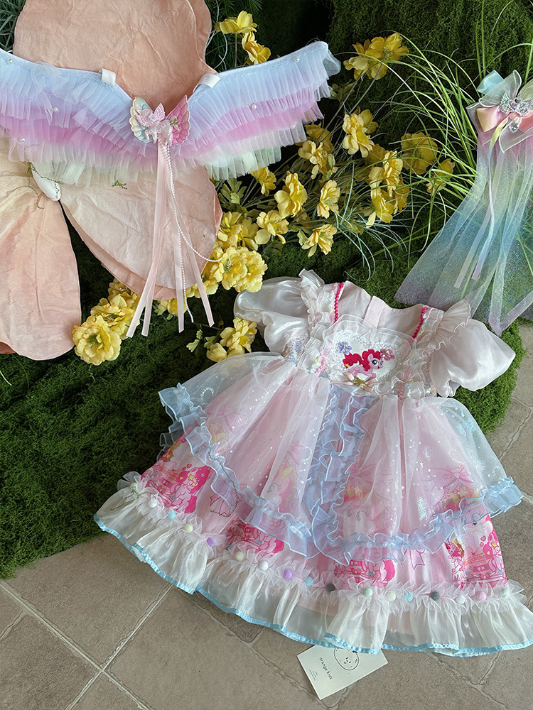 [Spot] Vestido de niña Pony Baoli Falda de malla de verano Falda Lolita Falda de princesa hinchada para niña
